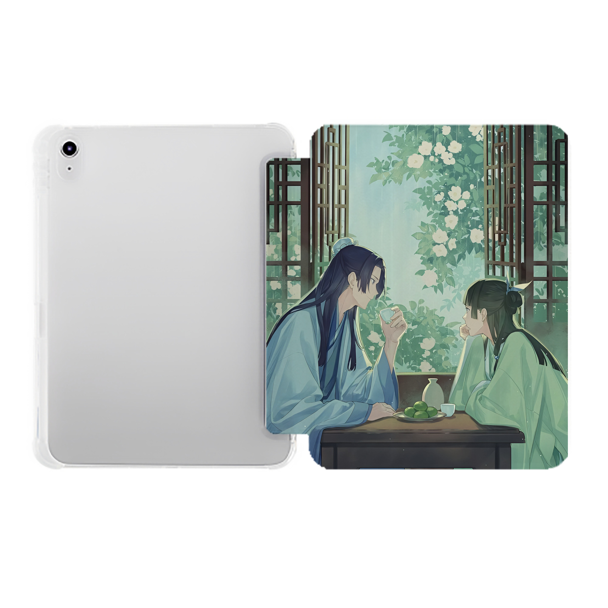 （画像用） 薬屋のひとりごと The Apothecary Diaries IPad ケース ペン収納付き 三つ折りスタンド PUレザー×シリコン 対応機種9.5/10.5/10.9インチ